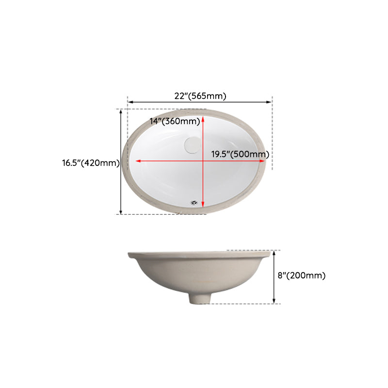 Modern Bathroom Sink Pop-Up Drain Overflow Hole Vessel Sink with Faucet