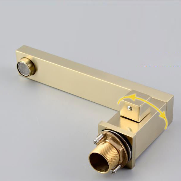 Contemporary Bath Faucet Deck Mount Plain Bathtub Faucet with Knob Handles