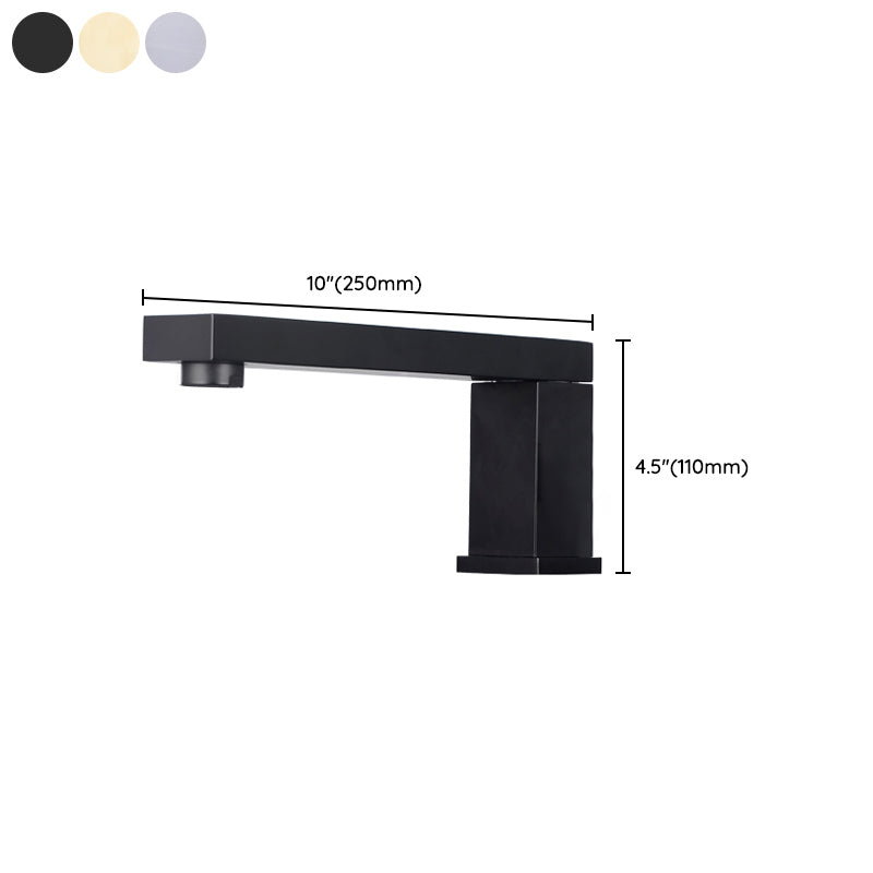 Contemporary Bath Faucet Deck Mount Plain Bathtub Faucet with Knob Handles