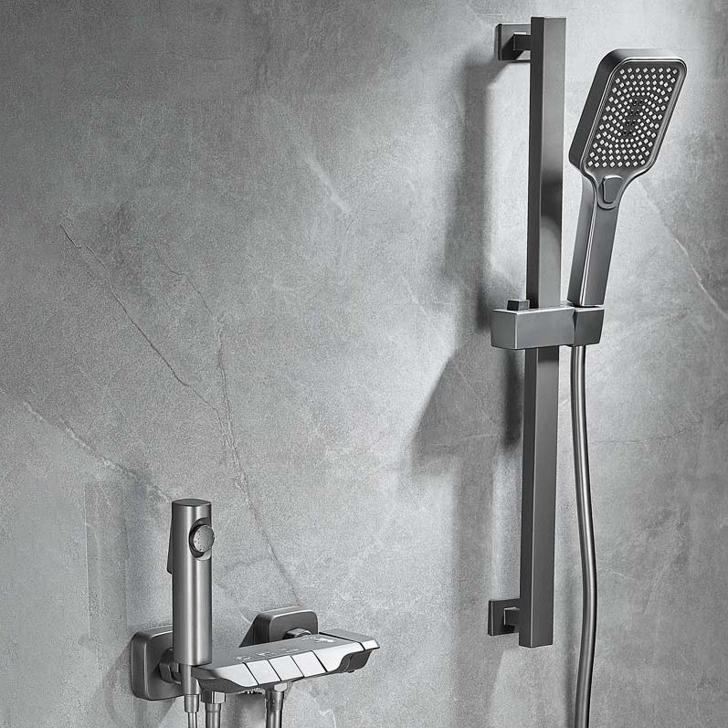 Push Button Shower System Wall Mount Handshower Square Shower System with Shower Hose
