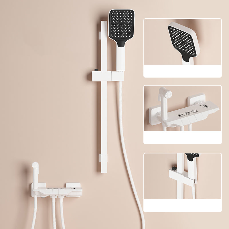 Push Button Shower System Wall Mount Handshower Square Shower System with Shower Hose