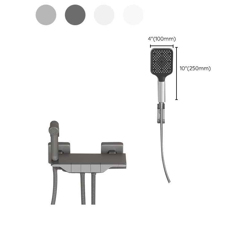 Push Button Shower System Wall Mount Handshower Square Shower System with Shower Hose