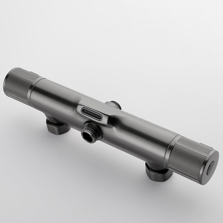 Wall Mounted Shower System Grey Knob Handle Shower System with Hand Shower