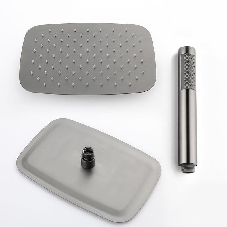Wall Mounted Shower System Grey Knob Handle Shower System with Hand Shower