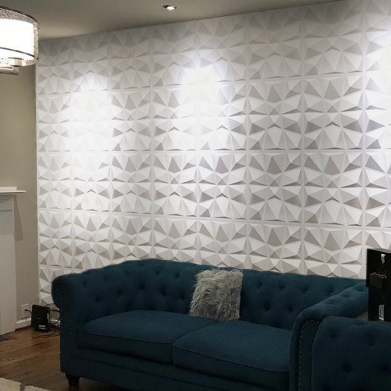 Modern Tin Backsplash Paneling Smooth Upholstered Wall Ceiling in Black and White