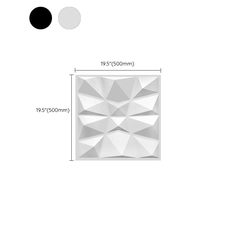 Modern Tin Backsplash Paneling Smooth Upholstered Wall Ceiling in Black and White