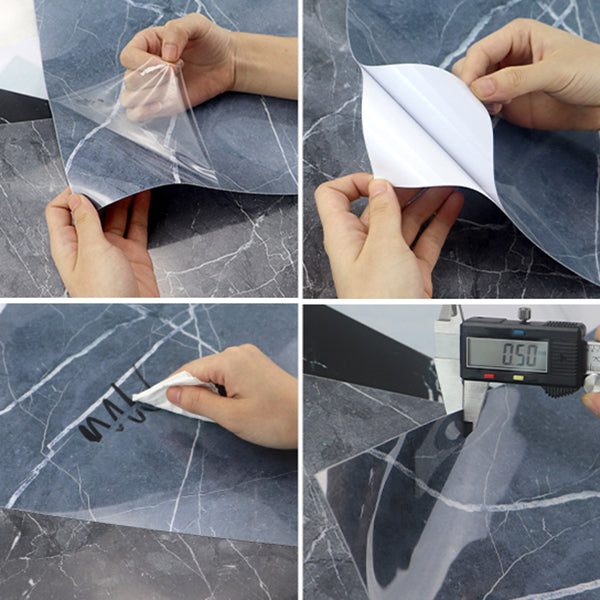 PVC Peel & Stick Field Tile Single Tile Waterproof Wallpaper with Square Shape