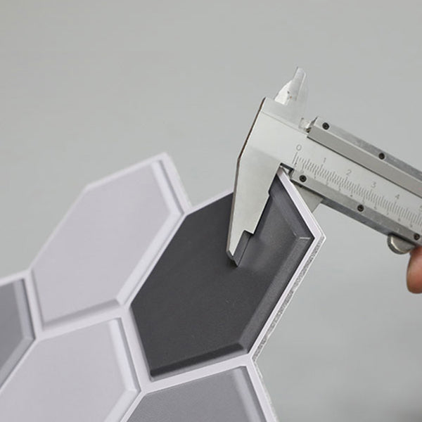 Mosaic Tile Wallpaper PVC Waterproof Peel & Stick Mosaic Tile with Hexagonal Shape