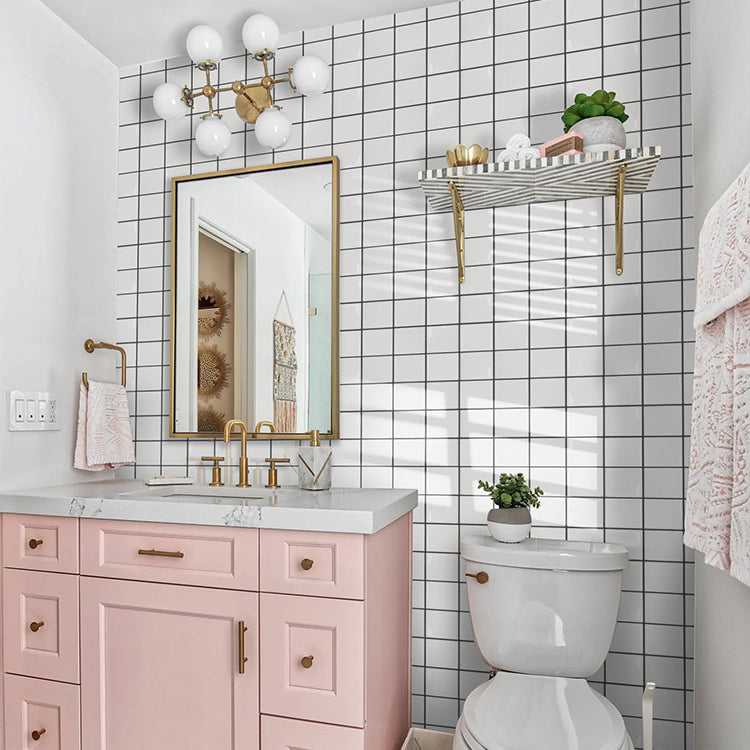 Square Peel and Stick Wall Tile PVC Waterproof Mosaic Tile Wallpaper