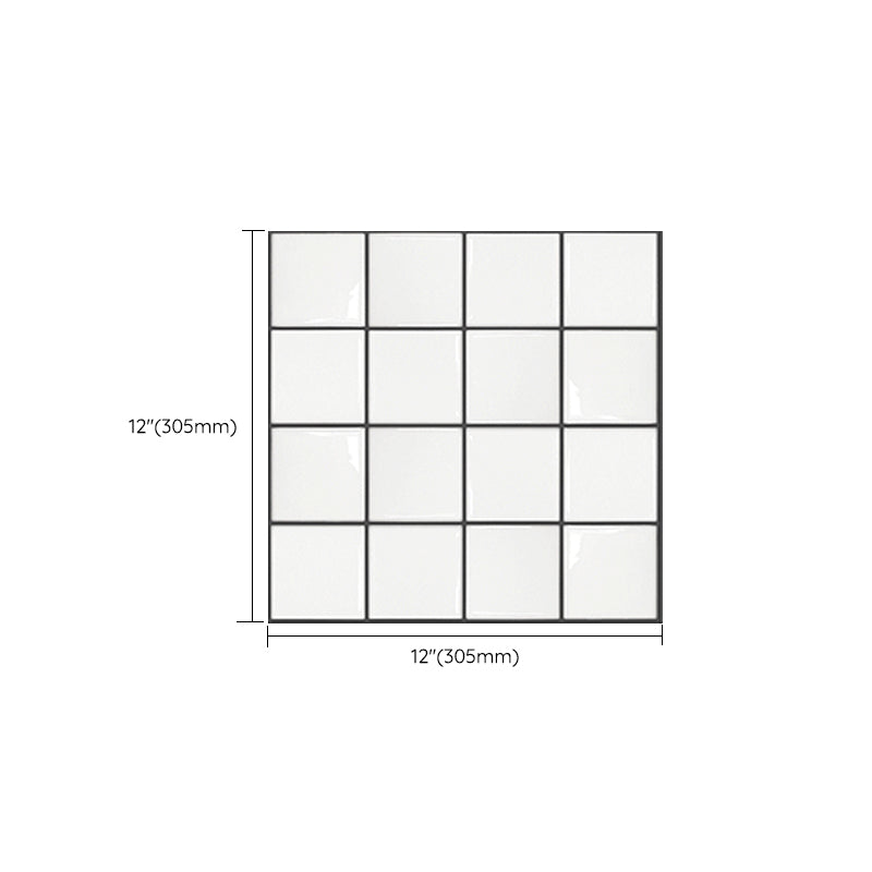Square Peel and Stick Wall Tile PVC Waterproof Mosaic Tile Wallpaper
