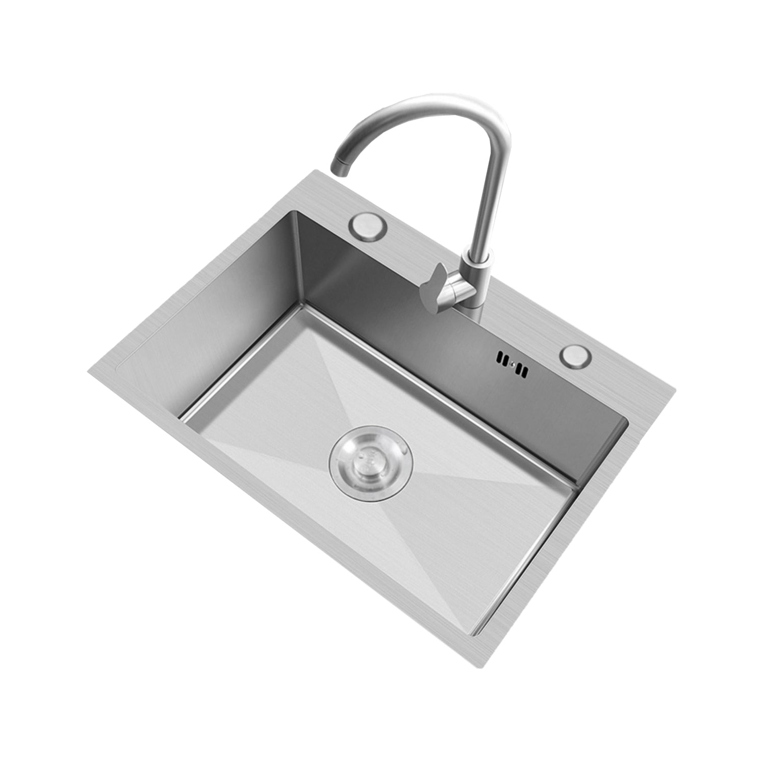 Modern Style Kitchen Sink Overflow Hole Design Drop-In Noise-cancelling Kitchen Sink
