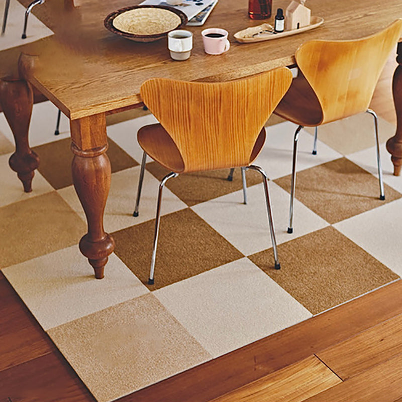 Indoor Carpet Tiles Square Color Block Level Loop Bedroom Carpet Tiles