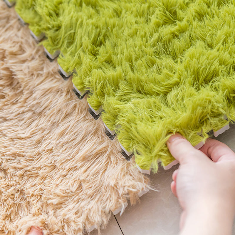 Basic Carpet Tiles Solid Color Shag Square Bedroom Carpet Tiles