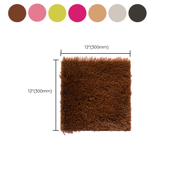 Basic Carpet Tiles Solid Color Shag Square Bedroom Carpet Tiles