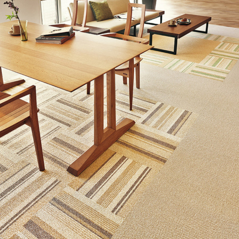 Modern Carpet Tiles Color Block Stain Resistant Bedroom Carpet Tiles