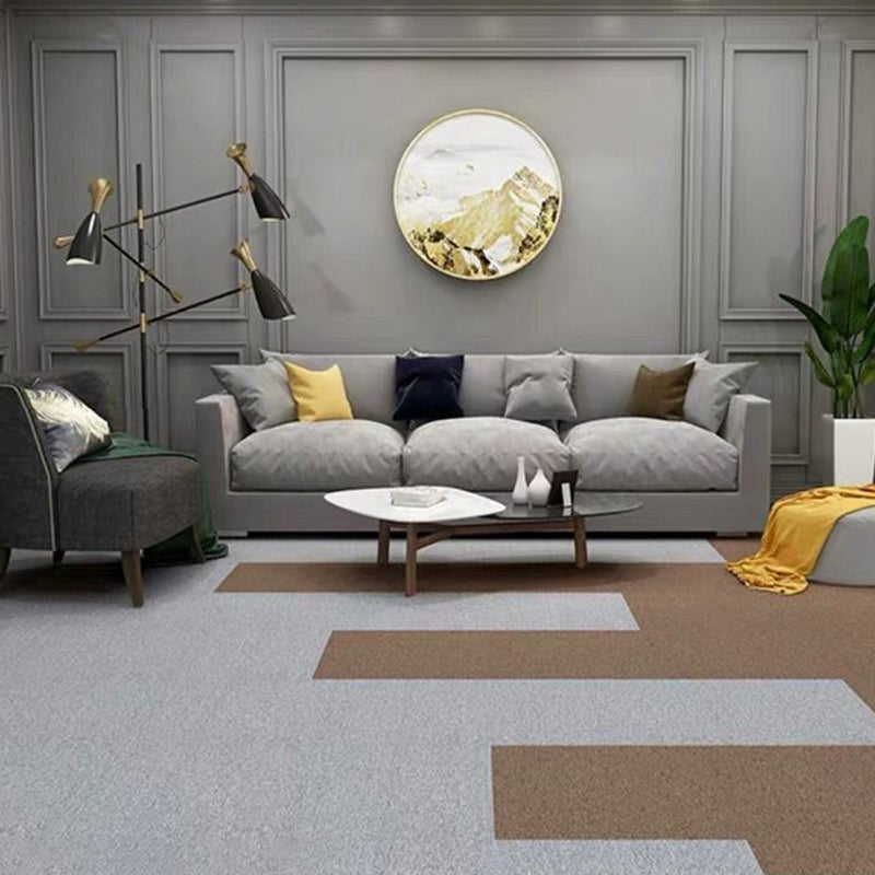 Carpet Tiles 18" X 18" Self-Stick Peel and Stick Level Loop Non-Skid Living Room