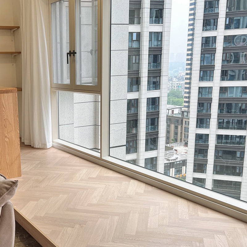 Solid Wood Hardwood Deck Tiles Smooth Click-Locking Plank Flooring