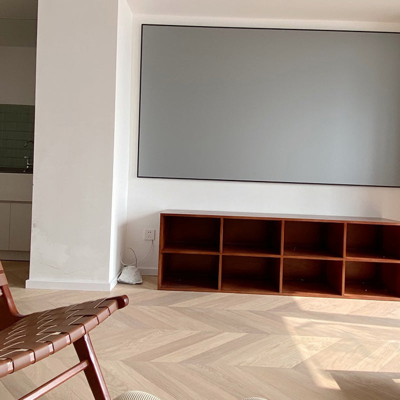 Solid Wood Hardwood Deck Tiles Smooth Click-Locking Plank Flooring