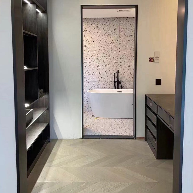 Solid Wood Hardwood Deck Tiles Smooth Click-Locking Plank Flooring