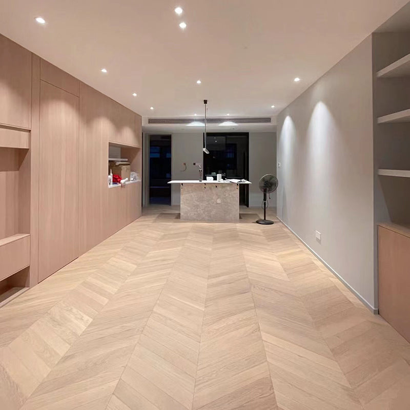 Solid Wood Hardwood Deck Tiles Smooth Click-Locking Plank Flooring