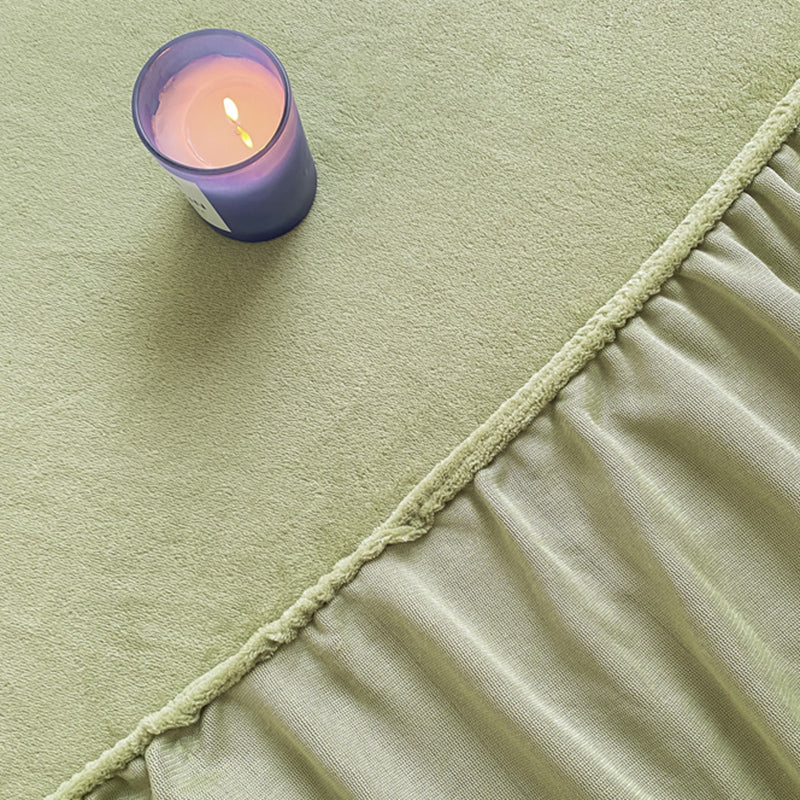 Soild Bed Sheet Set Flannel Elegand Super Soft Modern Fitted Sheet