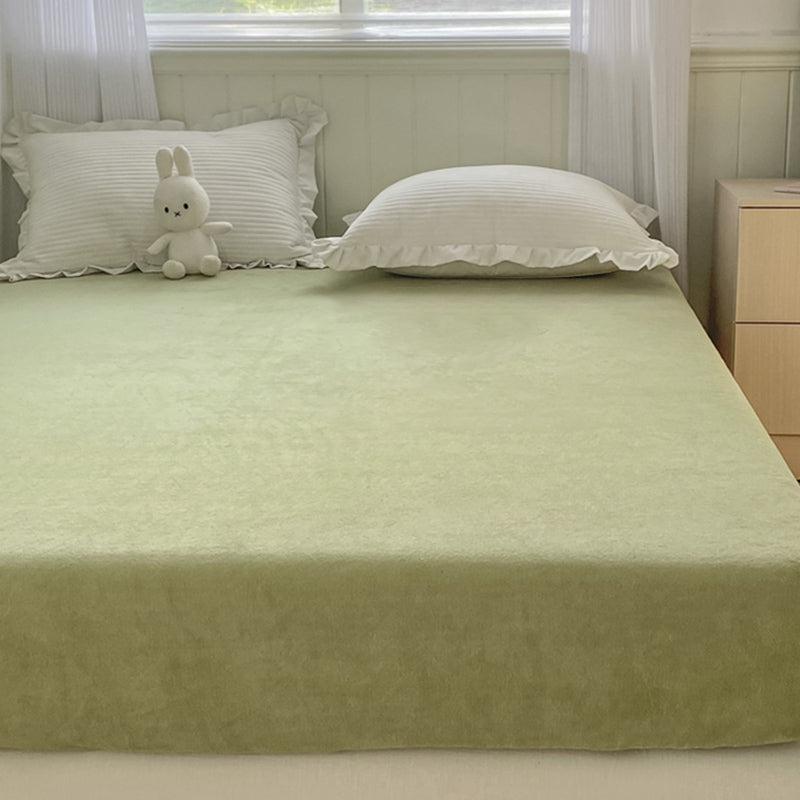 Soild Bed Sheet Set Flannel Elegand Super Soft Modern Fitted Sheet