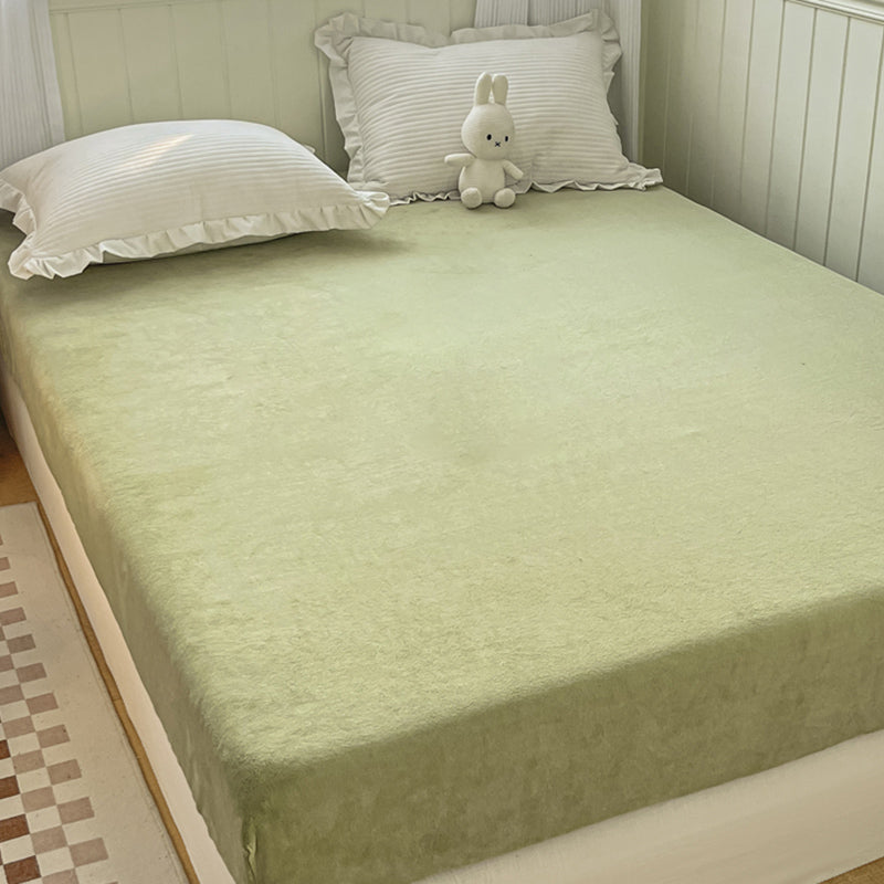 Soild Bed Sheet Set Flannel Elegand Super Soft Modern Fitted Sheet