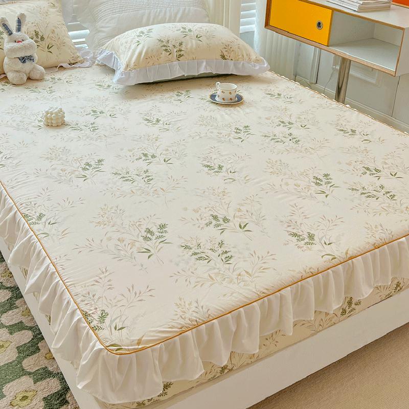 Floral Bed Sheet Set Super Soft Print Modern Pillowcase for Bedroom