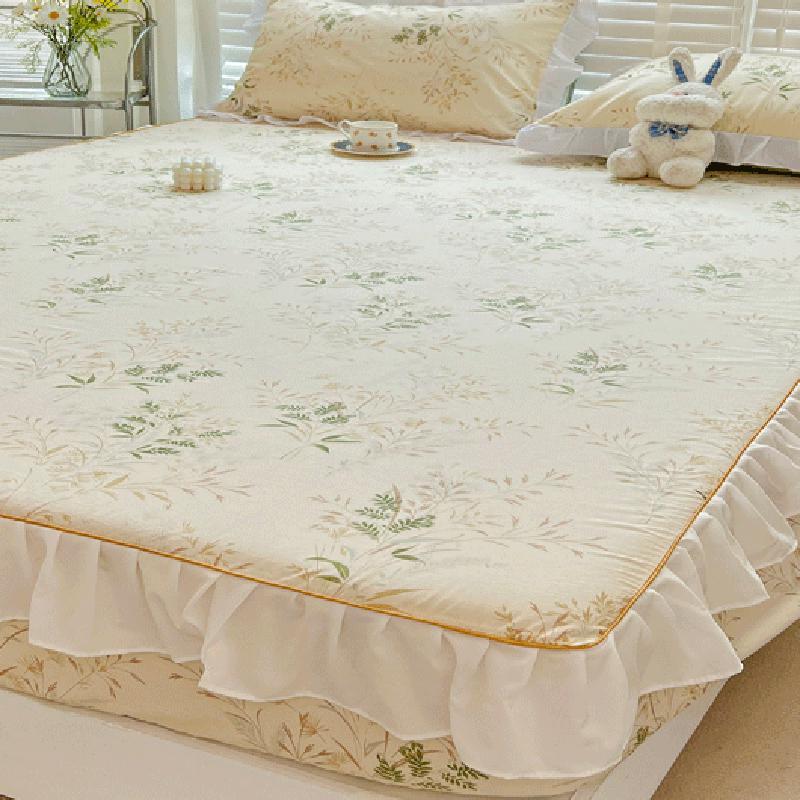 Floral Bed Sheet Set Super Soft Print Modern Pillowcase for Bedroom