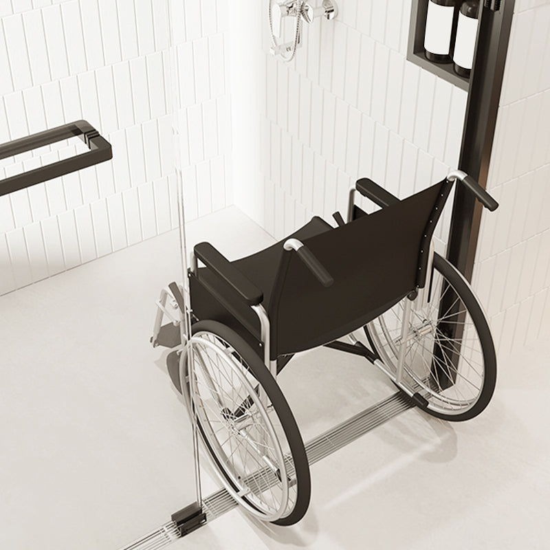 Bypass Semi Frameless Shower Door Tempered Glass Shower Door in Black