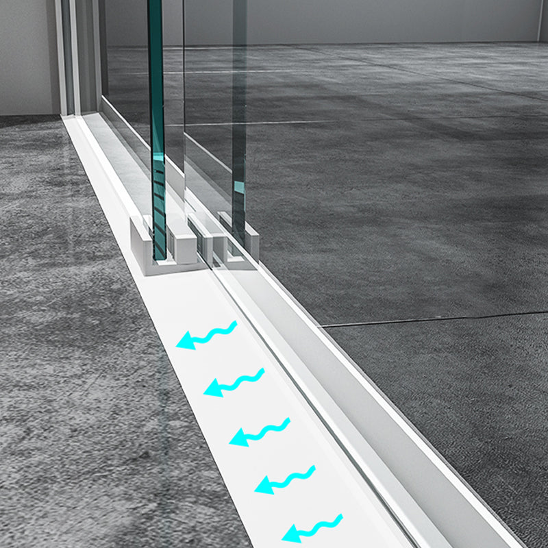 Bypass Semi Frameless Shower Door Tempered Glass Shower Door in Black