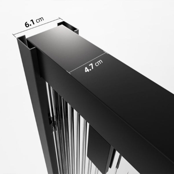 Double Sliding Shower Doors Black Tempered Glass Shower Bath Door