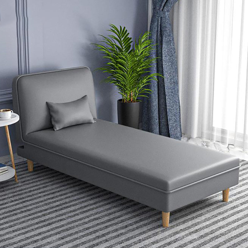 Modern Reclining Armless Chaise Fabric/Faux Leather Accent Chair