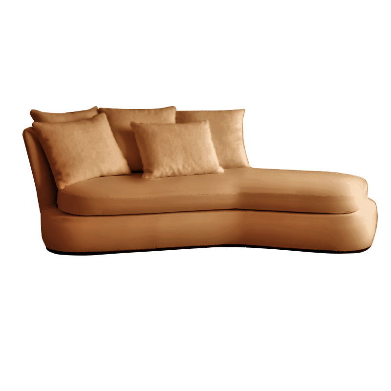French Country Flared Arms Chaise, One Armed Accent Chair for Living Room