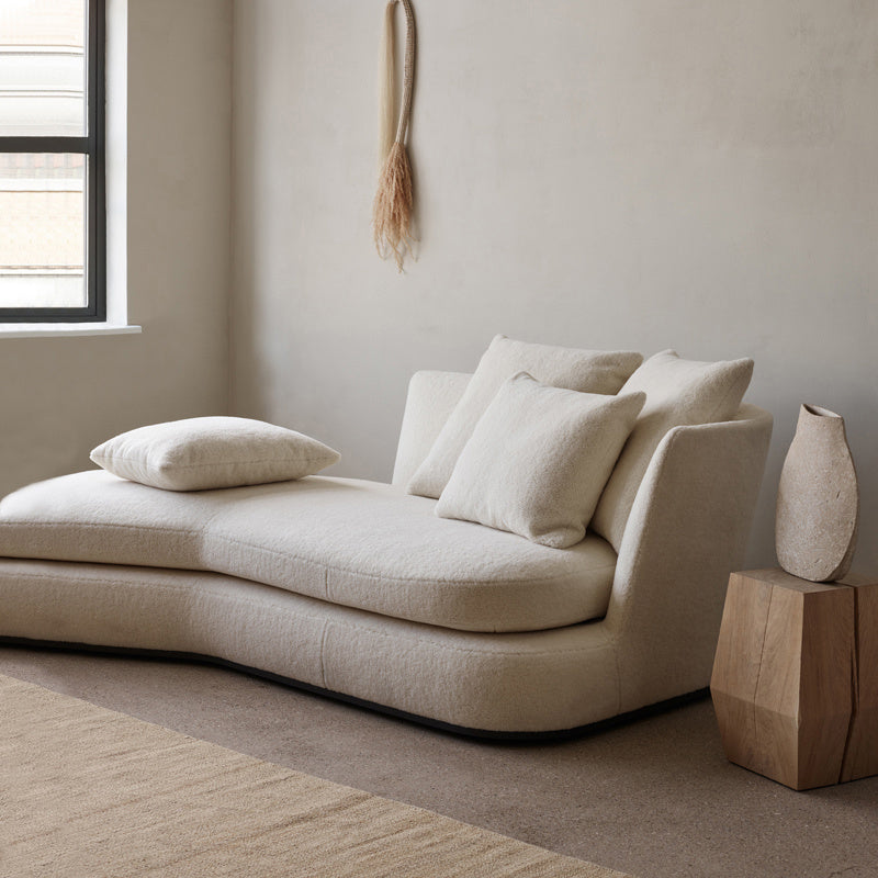 French Country Flared Arms Chaise, One Armed Accent Chair for Living Room