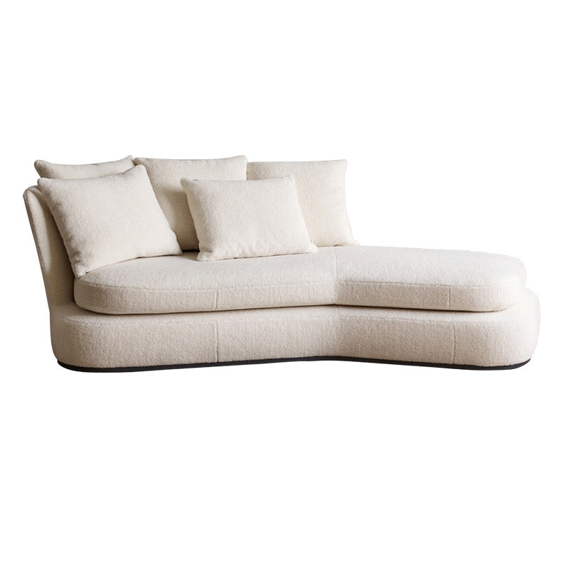 French Country Flared Arms Chaise, One Armed Accent Chair for Living Room