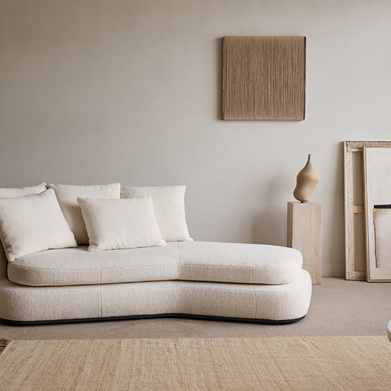 French Country Flared Arms Chaise, One Armed Accent Chair for Living Room