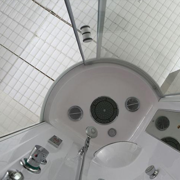 Corner Tub & Shower Kit Easy Clean Glass Tub & Shower Kit with Light