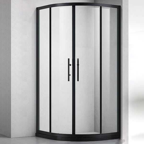 Round Framed Double Sliding Shower Enclosure with Fixed Panel
