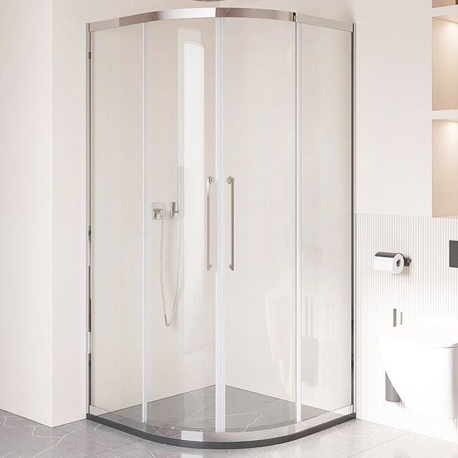 Framed Double Sliding Shower Stall Tempered Glass Shower Stall