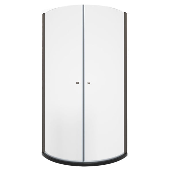 Hinged Door Shower Enclosure Tempered Glass Semi-Frameless Shower Enclosure