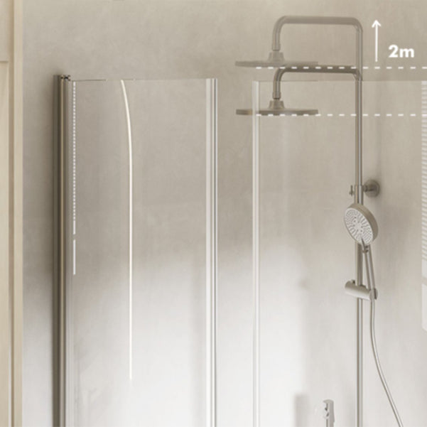 Hinged Door Shower Enclosure Tempered Glass Semi-Frameless Shower Enclosure
