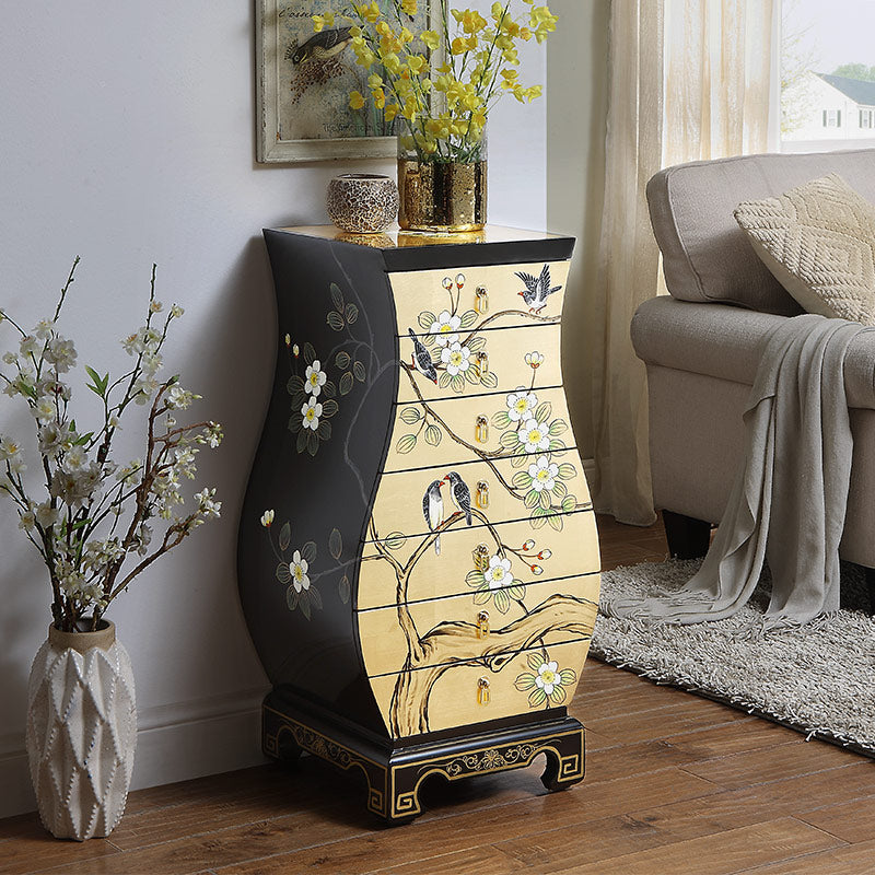 Classic Glam Storage Chest Solid Wood Dresser , 13.26 Inch Width