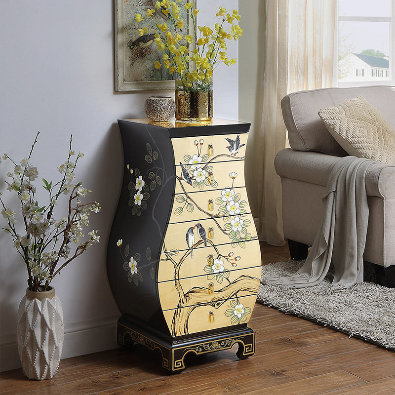 Classic Glam Storage Chest Solid Wood Dresser , 13.26 Inch Width