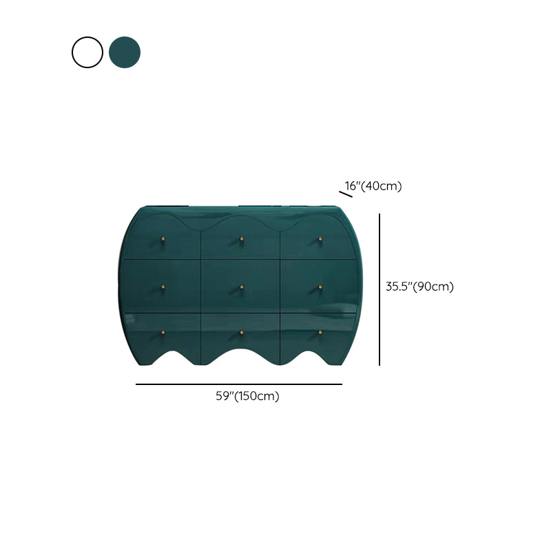 Classic Storage Chest Glam Storage Chest Dresser with 9 Drawers , 15.6 Inch Width