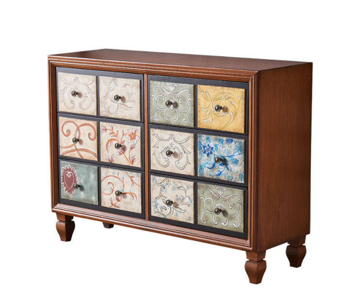 Traditional Storage Chest Solid Wood Storage Chest Dresser with 3/4/6 Drawers