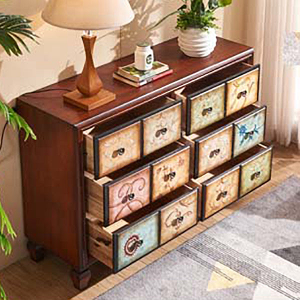 Traditional Storage Chest Solid Wood Storage Chest Dresser with 3/4/6 Drawers