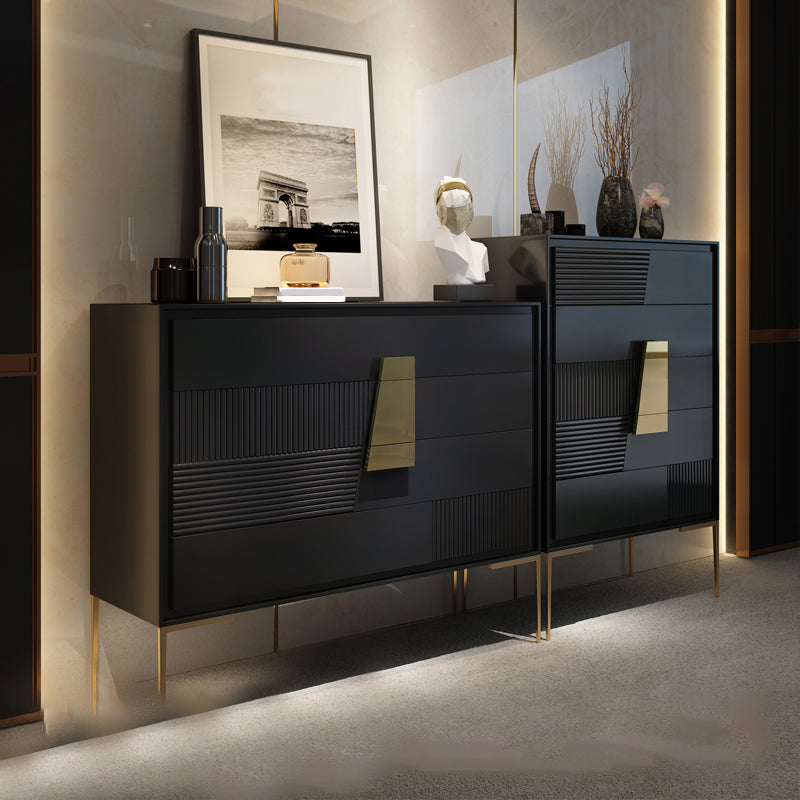 Contemporary Storage Chest Stone Dresser with 4/5 Drawers , 15.6 Inch Width