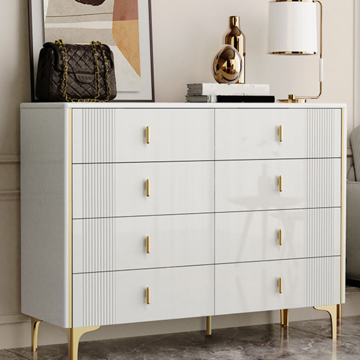 Classic Glam Storage Chest Manufactured Wood Dresser , 15.6 Inch Width