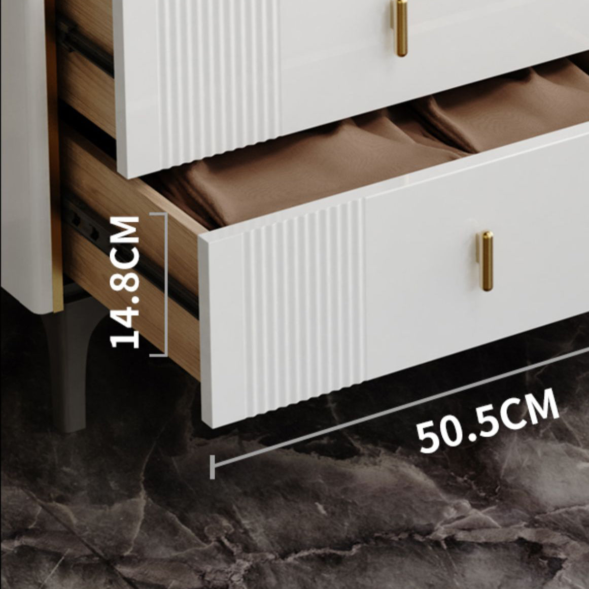 Classic Glam Storage Chest Manufactured Wood Dresser , 15.6 Inch Width